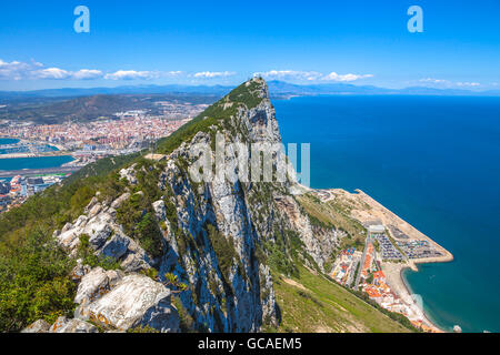 Gibraltar aerial view Stock Photo