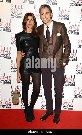 George Lamb and girlfriend Karima Adebibe arriving for the Elle Style awards at the Grand Connaught Rooms, 61 Great Queen Street, London. Stock Photo