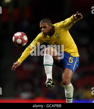 Soccer - International Friendly - Brazil v Republic of Ireland - Emirates Stadium. Brazil's Felipe Melo in action Stock Photo