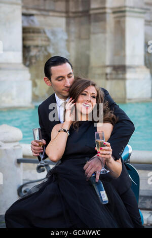 Couple on a honeymoon Stock Photo