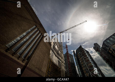 The Tate Modern extension - Switch House building, under construction in London, UK. Stock Photo