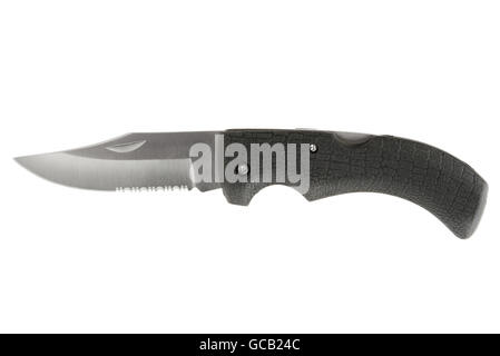 Folding knife isolated on white background Stock Photo