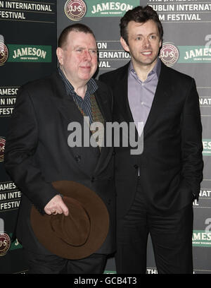 Timothy Spall and Michael Sheen (right) arrive for the screening of Alice in Wonderland at the Savoy Cinema in Dublin, part of the Jameson Dublin International Film Festival. Stock Photo