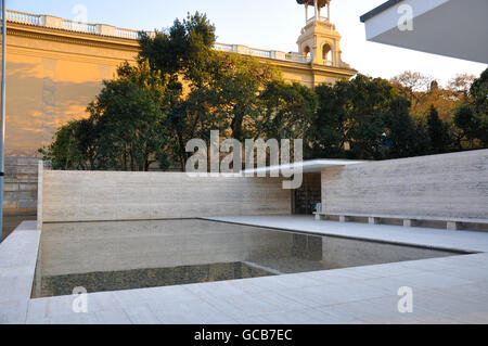 Barcelona Pavilion by Ludwig Mies van der Rohe Stock Photo