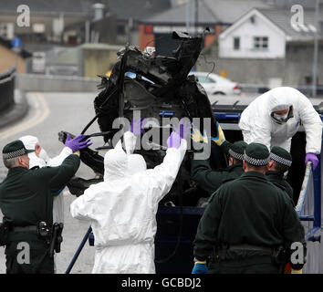 Northern Ireland car bomb attack Stock Photo