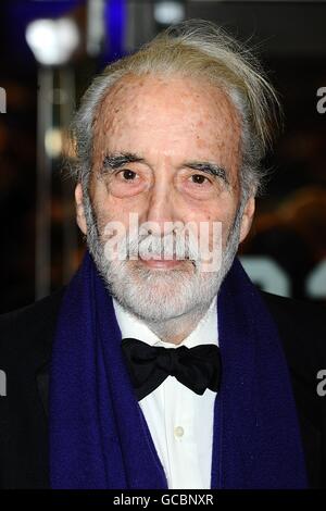 Sir Christopher Lee arriving for the Royal world premiere of Alice in Wonderland at the Odeon, Leicester Square, London Stock Photo