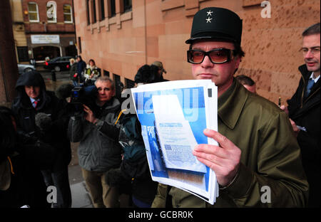 Antiques dealer Raymond Scott leaves Newcastle Crown Court where he denied stealing a 3 million first edition of Shakespeare's works. Stock Photo