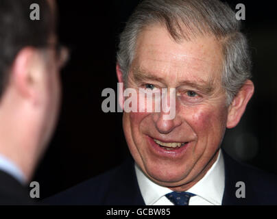 The Prince of Wales talks to theatre goers as he arrives at the Birmingham Hippodrome, for the Anniversary Celebration of the Brimingham Royal Ballet. Stock Photo