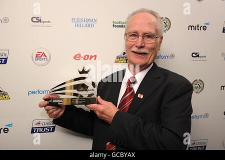 Southampton supporter Herbert Taylor wins EA Sports fan of the year award the during the 2010 Football League Awards at the Grosvenor House Hotel, Park Lane, London. Stock Photo