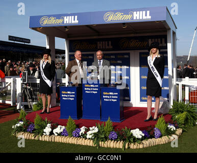 Horse Racing - 2010 Cheltenham Festival - Day One. A general view of the Presentation Stand during day one of the 2010 Cheltenham Festival at Cheltenham Racecourse. Stock Photo