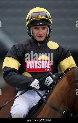 Jockey Patrick McDonald on Forever's Girl before the Membership At Southwell Golf Club Handicap Stock Photo