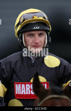 Horse Racing - Southwell Racecourse. Jockey Patrick McDonald on Forever's Girl before the Membership At Southwell Golf Club Handicap Stock Photo