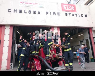 Chelsea Fire Station celebrates its 150th anniversary with Open Day and training exercises, 9 July 2016, London,UK Stock Photo