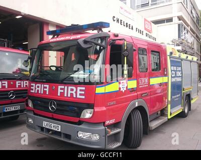 Chelsea Fire Station celebrates its 150th anniversary with Open Day and training exercises, 9 July 2016, London,UK Stock Photo