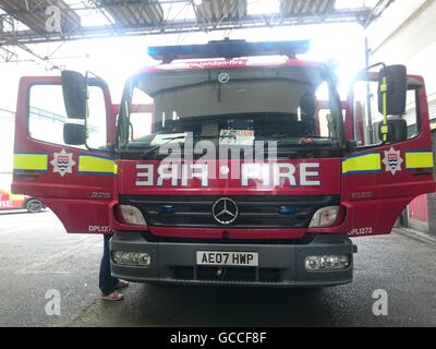 Chelsea Fire Station celebrates its 150th anniversary with Open Day and training exercises, 9 July 2016, London,UK Stock Photo