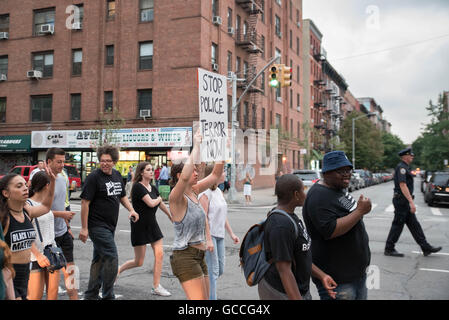 New York, USA. 8th July, 2016. Black Lives Matter Protest, Midtown New York City Credit:  John Kuta/Alamy Live News Stock Photo