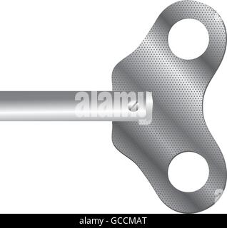 Old clock key winder. Vector illustration Eps 10 Stock Vector