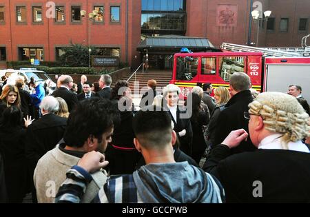 Birmingham Crown Court is evacuated due to fire alarm. Stock Photo