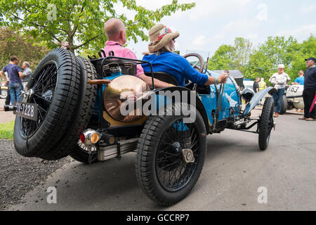 1930s Bugatti at the French and Italian motoring festival at Prescott Hill Climb,Gloucestershire, UK Stock Photo