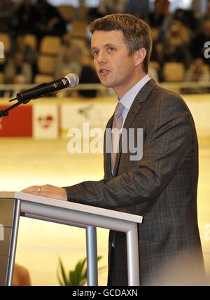 Frederik, Crown Prince of Denmark during the opening ceremony at day one of the Track Cycling World Championships at the Ballerup Arena Stock Photo