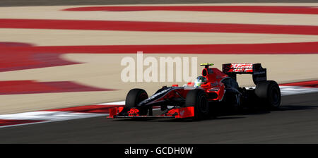 Motor Racing - Formula One World Championship - Bahrain Grand Prix - Practice Session - Bahrain International Circuit. Virgin Racing's Lucas di Grassi during second practice at the Bahrain International Circuit in Sakhir, Bahrain. Stock Photo