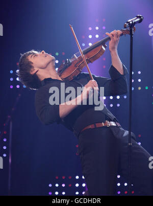 Guest performer and winner of Eurovision 2009 Alexander Rybak from Norway, during BBC1's Eurovision: Your Country Needs You, filmed at BBC TV Centre in West London. Stock Photo