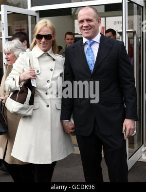 Zara and Mike Tindall arriving at the Cheltenham Festival 2025 at ...