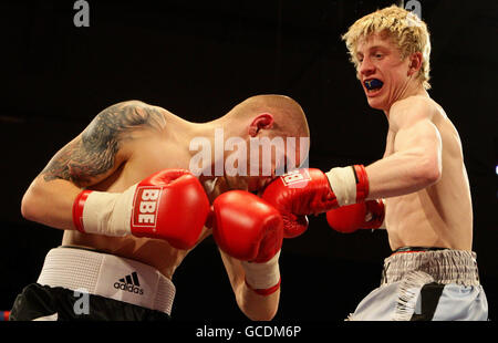 Boxing - Super Featherweight Bout - Kirk Goodings v Pavels Senkovs - Indoor Sports Centre Stock Photo