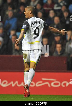 Sunderland's Fraizer Campbell celebrates after scoring the first goal of the game Stock Photo