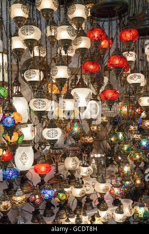 Turkish lamps, grand bazaar, Istanbul, Turkey Stock Photo