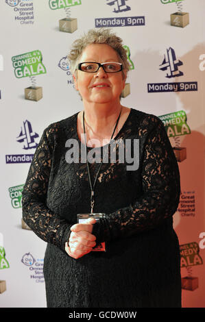 Jo Brand attends the Channel 4 Comedy Gala, in aid of Great Ormond Street Hospital, at the O2 Arena, London. Stock Photo