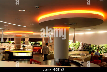 The SkyTeam Lounge at Terminal 4 in Heathrow Airport Stock Photo