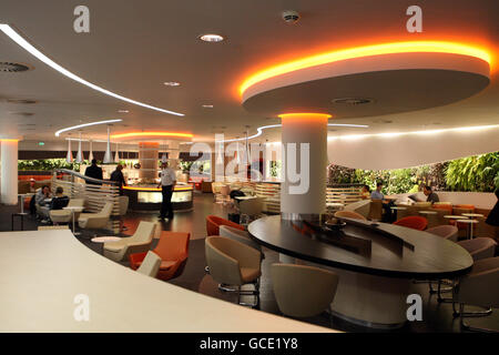 SkyTeam Lounge - Heathrow. The SkyTeam Lounge at Terminal 4 in Heathrow Airport Stock Photo