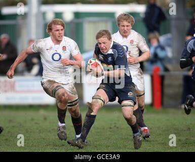 Rugby Union - Under 18's Six Nations - Scotland Under 18's v England 18's - Llandovery RFC Stock Photo