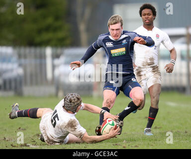 Rugby Union - Under 18's Six Nations - Scotland Under 18's v England 18's - Llandovery RFC Stock Photo