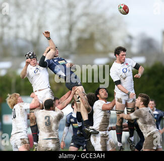 Rugby Union - Under 18's Six Nations - Scotland Under 18's v England 18's - Llandovery RFC Stock Photo