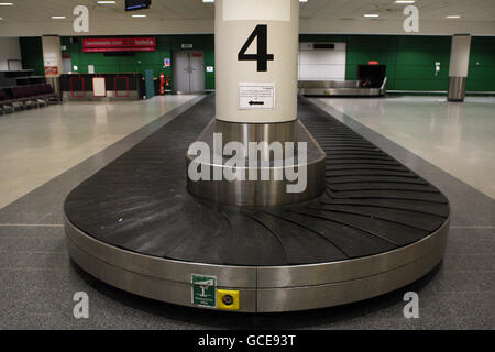 Volcanic ash causes travel disruption Stock Photo