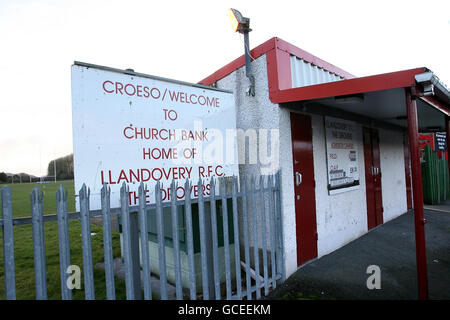 Rugby Union - Under 18's Six Nations - Scotland Under 18's v England 18's - Llandovery RFC Stock Photo