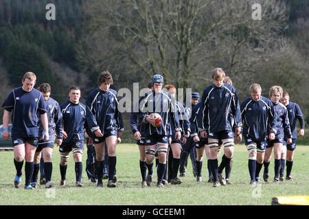 Rugby Union - Under 18's Six Nations - Scotland Under 18's v England 18's - Llandovery RFC Stock Photo