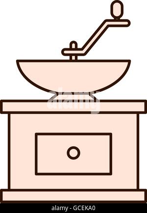 Grind machine coffee icon Stock Vector