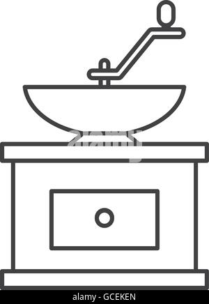 Grind machine coffee icon Stock Vector