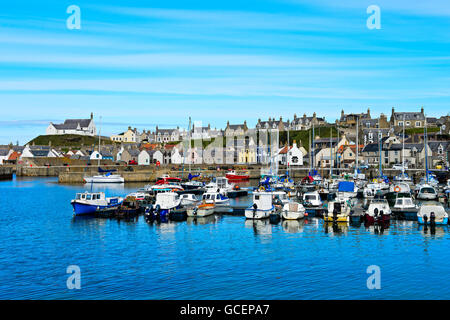 Fishing village, Findochty Harbour, Moray Firth, Scotland, United Kingdom Stock Photo