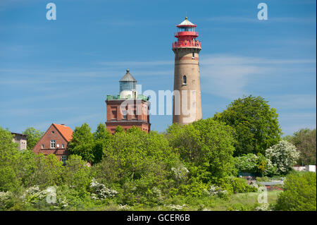 Lighthouse and look-out tower, Kap Arkona, Rügen Island, Mecklenburg-Western Pomerania, Germany Stock Photo