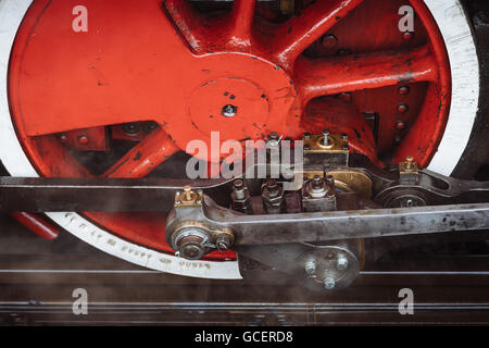 Wheel, detail, historic steam engine Feuriger Elias, Korntal-Münchingen, Baden-Württemberg Stock Photo