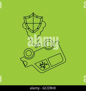 ensure protection insurance risk Stock Vector