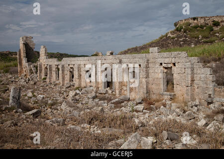 Basilica, ancient archaeological site of Perge, Antalya, Turkish Riviera, Turkey, Asia Stock Photo