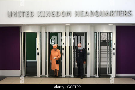 Queen opens new military building Stock Photo