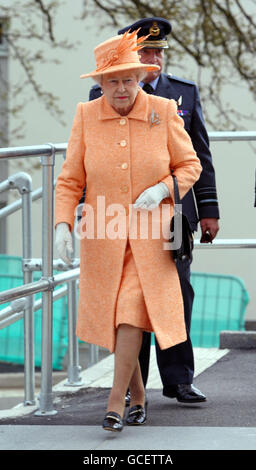 Queen opens new military building Stock Photo