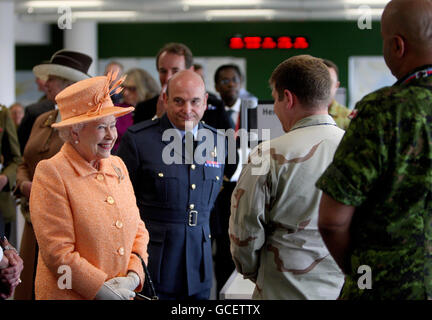 Queen opens new military building Stock Photo