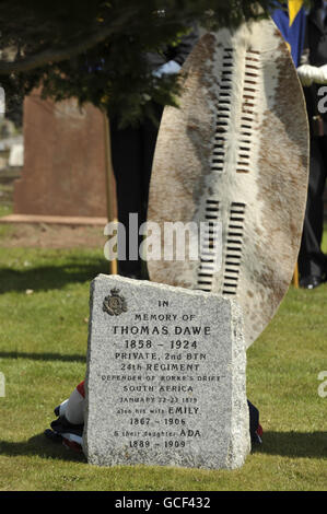 Rorke's drift soldier's grave re-dedication Stock Photo